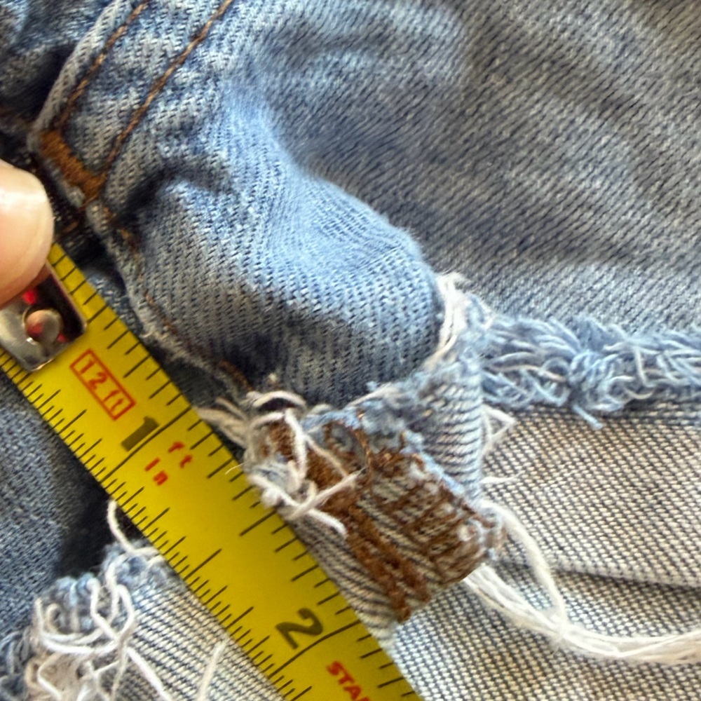 Madewell High Rise Denim Shorts Cut Off Beasley Wash Blue Size 29 - Picture 8 of 10